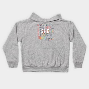 Pronoun Cloud - She Kids Hoodie